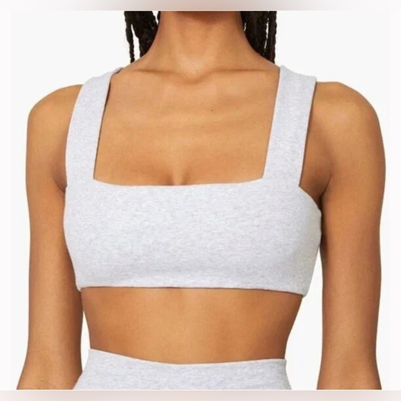 NWT WeWoreWhat Women Bandeau Top In Heather Grey, Size L - Picture 1 of 8